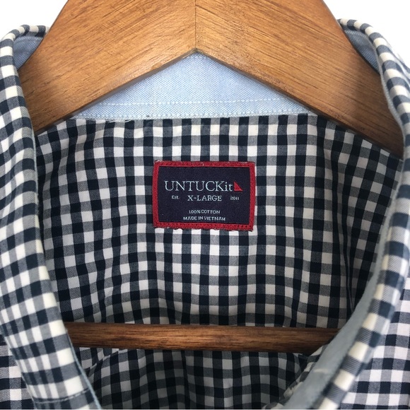 UNTUCKit Central Otago Gingham Button Down Shirt XL - Picture 9 of 9